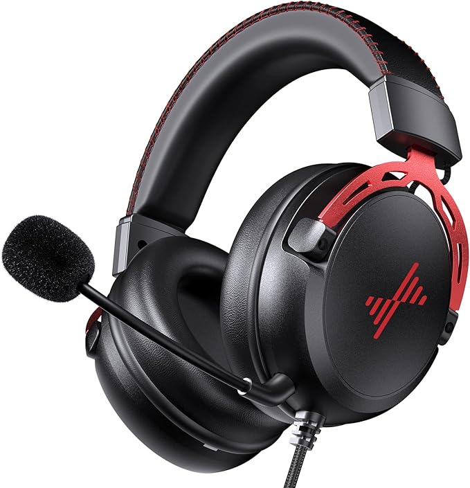 DEEBOX Gaming Headset for PS5 PS4 Xbox One Switch, Gaming Headphones with Microphone for PC Mac Laptop Computer Gamer