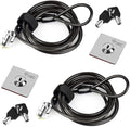 I3C Laptop Cable Lock Hardware Security Cable Lock Anti Theft, Anchor Plate & 2 Keys Compatible with Notebooks Smart Phone Tablet Electronic Products (2 Pack)