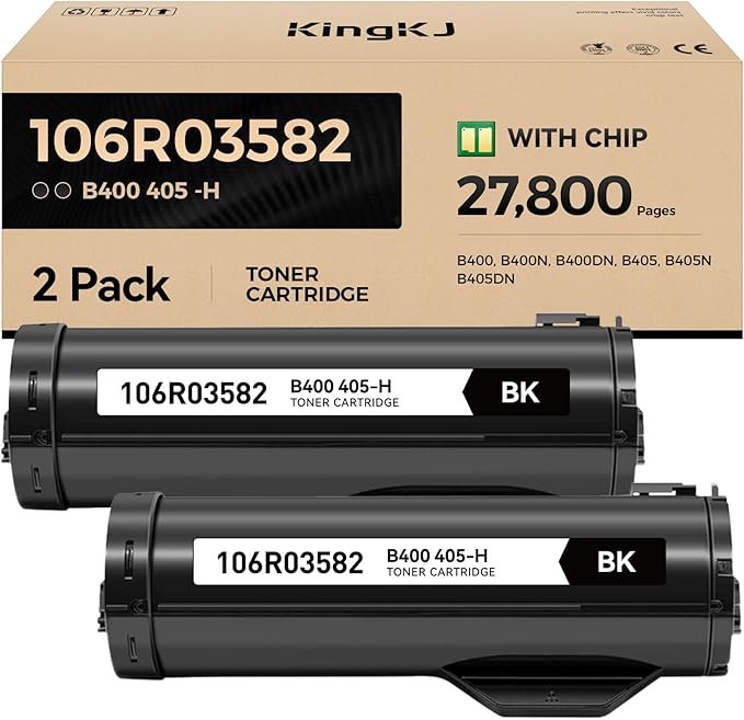 VersaLink B400 B405 106R03582 Black Toner Cartridge 2-Pack Replacement for Xerox 106R03580 106R03584 Toner Compatible with Xerox VersaLink B400 B400N B400DN B405 B405N B405DN Laser Printer Ink Copier