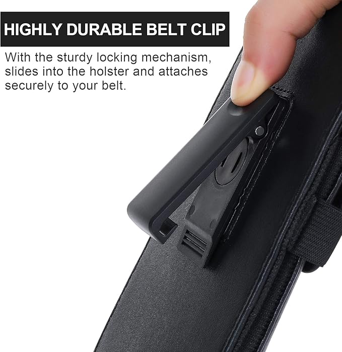 BECPLT Phone Holster for iPhone Air 17 Pro Max 16/15/14/13/12/11 Pro Max Leather Belt Case 360 Rotating Pouch Holster Belt Clip Case for iPhone Xs Max 8 Plus 7 Plus 6s+ 6+ Galaxy S25+ S24+ S23+ S22+