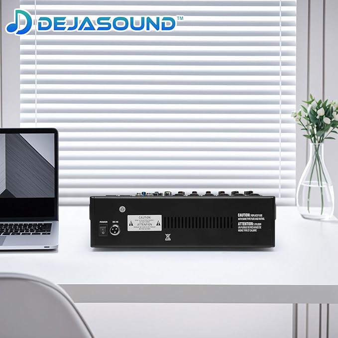 6-Channel Professional Audio Mixer, FX-6usb Mixing Console with XLR Inputs, Bluetooth, 99 DSP Effects, MP3, USB Interface for Podcast, Music, Recording, PC 13.39"x3.54"x12.60"inches