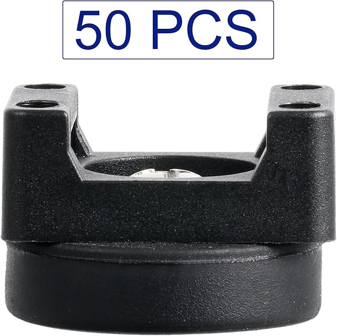Yookeer 50 Pcs Magnetic Zip Tie Mount Base Black Magnetic Cable Clips Wire Holder Multipurpose Cable Ties Management Base Electrical Supplies for Wire (22 mm)