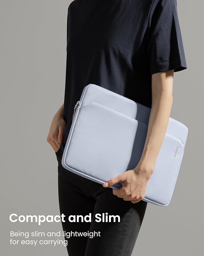 tomtoc Slim Laptop Sleeve for 14-inch MacBook Pro M4/M3/M2/M1 Pro/Max 2024-2021, Water-Resistant Protective Case for 13.8 Inch Surface Laptop AI PC, Accessory Bag