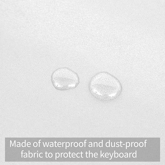 Piano Keyboard Cover 88 Keys,Piano Keyboard Dust Cover,Premium Protection for Electronic Keyboards ,Dirt-Proof, Light Luxury Design-white