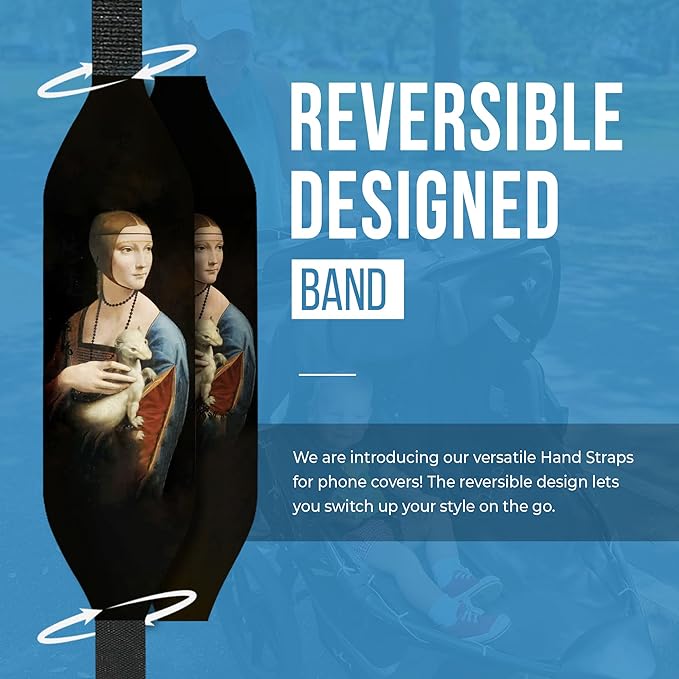 Customizable Universal Phone Grip Strap | Reversible Phone Hand Strap for Phone Cases As Phone Loop Holder| Secure Handling By Comfortable Phone Strap - Lady With An Earmine