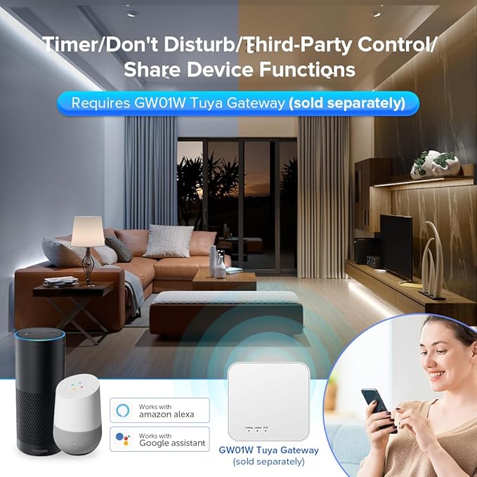 BTF-LIGHTING C02RF Tuya Controller Support PWM 5050SMD FCOB COB CCT(+ CW WW) 3pin Dual While LED Strip Support with WR02RF RC02RFB Remote DC5V/DC12V/DC24V Max 12A Indoor Use Only(NO Remote NO Power)