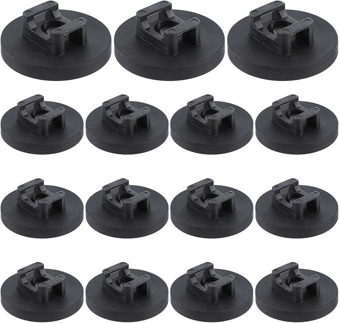 15 Pcs Magnetic Cable Clips Zip Tie Mount Base Black Magnetic Wire Holder Multipurpose Cable Ties Mount Wire Clips Management Base Electrical Cable Ties Supplies for Cable Wire
