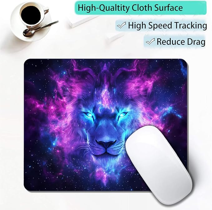 Cartoon Anime Elephant Custom Mouse Pad with Non-Slip Rubber, Small Square Design for Wireless Laptop & Computer Mouse Pads for Desk, 9.5 x 7.9 inch Smooth Surface for Gaming & Office
