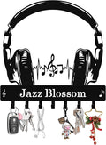 Personalized Headphone Key Holder Wall Mount, Custom Metal Key Rack Key Holder with Name, Deer Cabin Wall Keys Hanger with Hooks for Entryway, Front Door, Hallway, Kitchen, Living Room