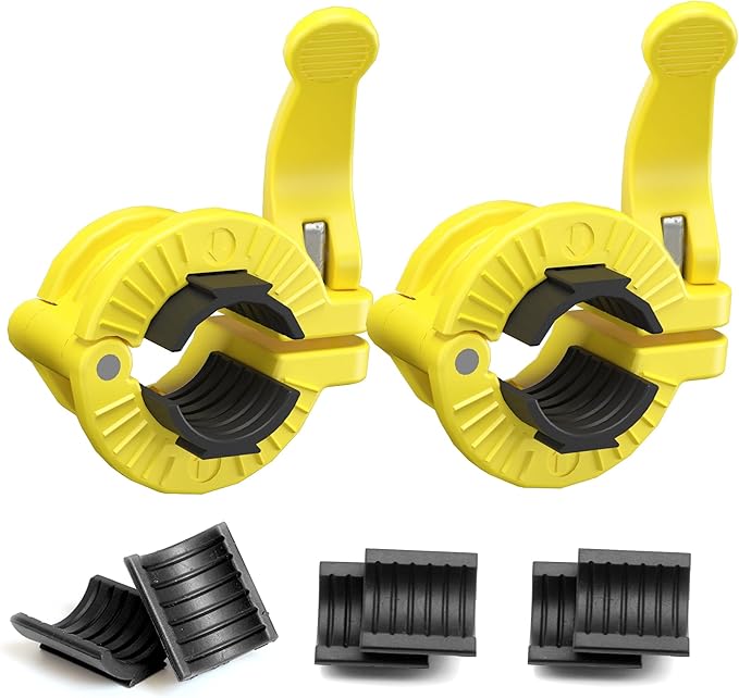 MAXRICH Barbell Clamp 1 inch Multiple Sizes & Adjustable Weight Clips for Quick Release Barbell Collars
