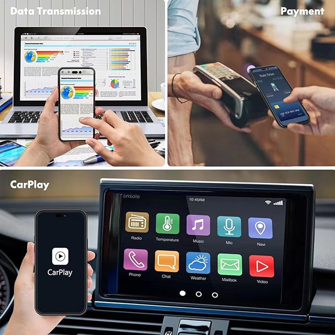 Battery Case for iPhone 15 Pro Max,12000mAh Rechargeable Portable Charging Case with Wireless Charging Compatible for iPhone 15 Pro Max (6.7 inch) with Carplay Extend Battery Pack Charger Case (Black)