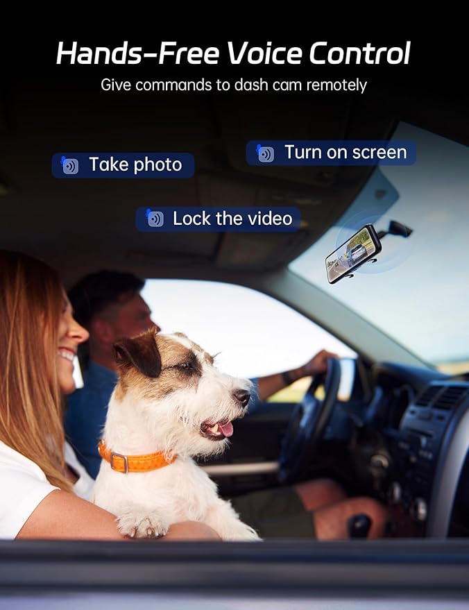 Pelsee P12 Plus 4K Rear View Mirror Camera with ADAS and BSD, 5.8GHz WiFi Mirror Dash Cam Front and Rear, Backup Camera for Car, GPS, 64GB Card Included, WDR Night Vision, Voice Control, 12" Display