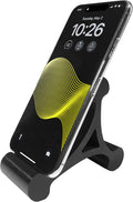 Skalene Phone Stand - 100% Silicone Rubber, Adjustable Phone Holder, Prop, Rest - Desk, Office, Home, Kitchen Accessory (Stealth Black)