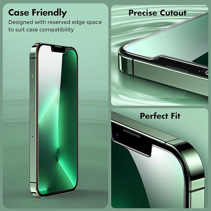 UNBREAKcable 2 Pack Screen Protector for iPhone 13 Pro Max/iPhone 14 Plus, Shatterproof Tempered Glass [Easy Installation Frame] [9H Hardness] [99.99% HD Clear] for iPhone 6.7"", UBMU611