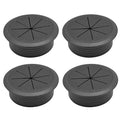 Desk Grommet 2" (50 mm), Desk Hole Cover for Cables Black, Cable Grommet ABS Plastic, Desk Hole Grommet for Office and Home Table Cable, Detachable & Flexible Cable Cord Organizer-4 Pcs
