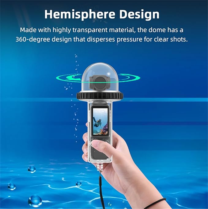 Generic 40M/131FT Dive Case Compatible for DJI Osmo Pocket 3 Waterproof Case Protective Underwater Diving Housing Cover Shell with Accessories for Osmo Pocket 3 Action Camera