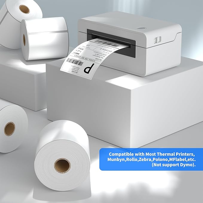 Thermal Shipping Labels, 4"x6" Direct Thermal Labels, FungLam Mailing Postage Shipping Label Compatible with Zebra, Munbyn, Rollo and Polono Printers,450 Labels/Roll, 8 Rolls.