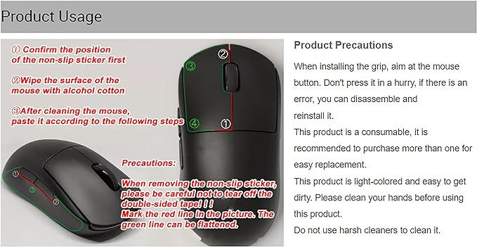 Grip Tape for Razer Viper V3 Pro - Anti-Slip,Enhanced Control, Sweat Resistance,Improves FPS Gaming Grip & Mouse Protection [Pre-Cut] M4A4