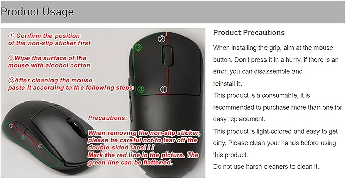 Grip Tape for Lamzu Atlantis Maya - Anti-Slip,Enhanced Control, Sweat Resistance,Improves FPS Gaming Grip & Mouse Protection [Pre-Cut] Printsteam Cyan 0.5mm