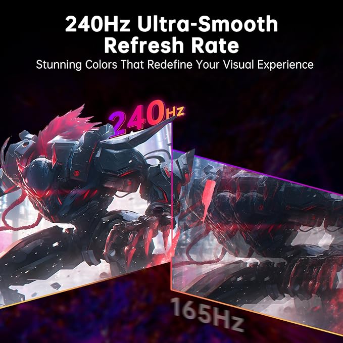 KTC 27-inch OLED Gaming Monitor | QHD 2560x1440P | 240Hz 0.03ms GTG | 1.5M:1 Contrast Ratio | DisplayHDR True Black 400 | 65W USB Type-C | Dual Speakers | Comes with Type-C, HDMI & DP Cables Included