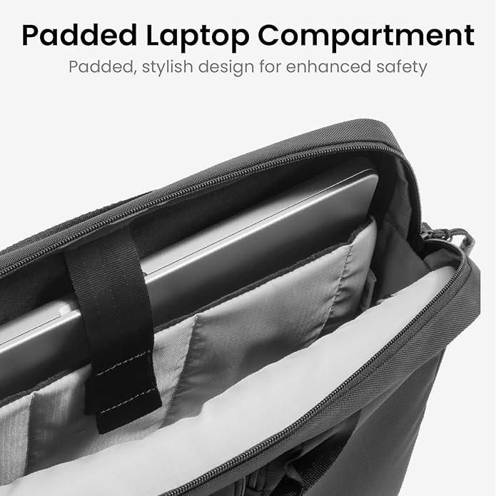 tomtoc A33 Slim 13-16 Inch Laptop Shoulder Bag for MacBook Air/Pro M4/M3, Briefcase with Accessory & Document Storage