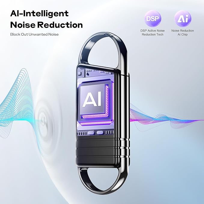 136GB Digital Voice Recorder - Xelarvex Voice Activated Recorder AI-Intelligent Noise Reduction, 4800 Hours Recording Device, Audio Recorder for Lectures/Meetings/Interviews