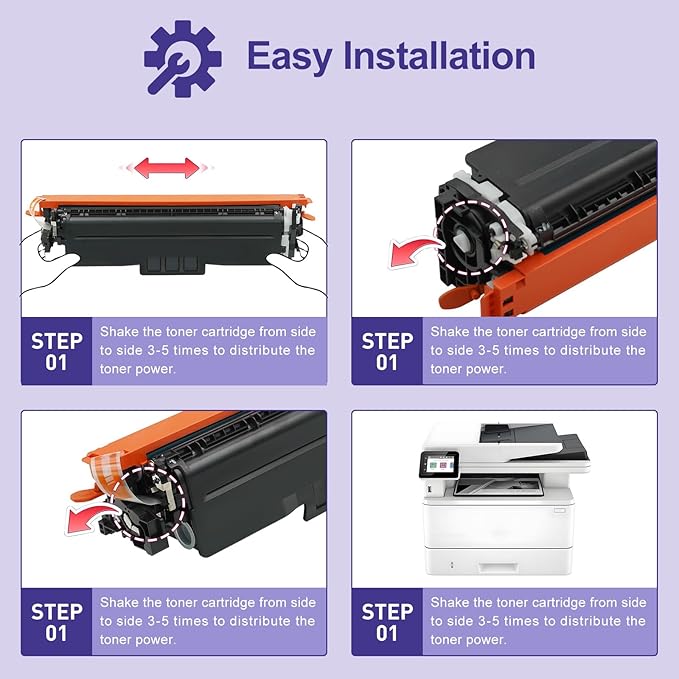210A Toner Cartridges 4 Pack with Chip Compatible for HP 210A/210X W2100A/W2100X High Yield Replacement for Color Laserjet Pro MFP 4301fdw/4301fdn/4201dw/4201dn Series Printer (4-Pack, BCMY)