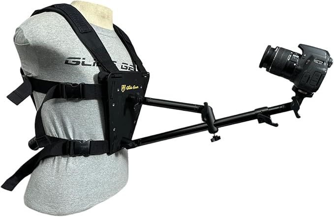 Glide Gear SNC 100 Snorricam Rig – for DSLR, Smartphone – Chest Mount, 3ft Arm, 3.3lb Payload, Lightweight Aluminum Harness