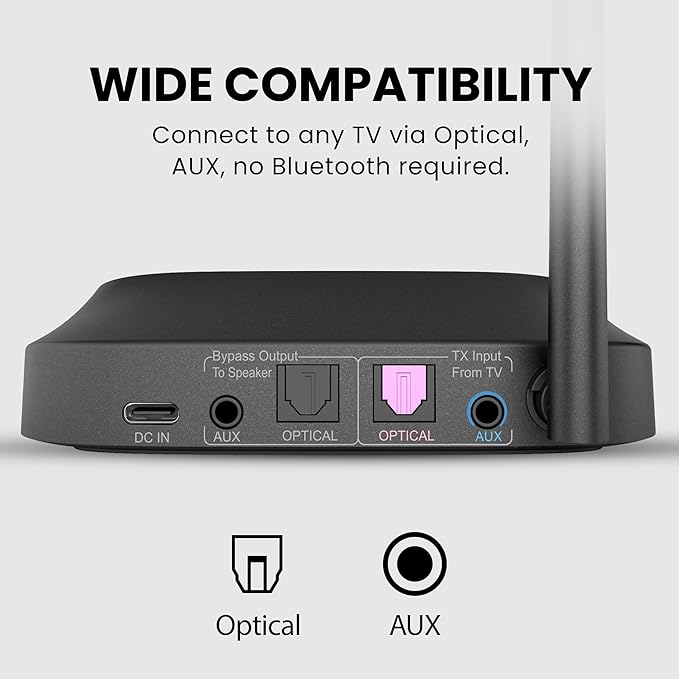 Avantree HT5009 Plus - Ultra Comfortable Wireless Headphones for TV Watching, 60h Playtime, Clear Voice & Enhanced Volume for Seniors & Hard of Hearing, Compatible with Samsung, LG & Other TVs