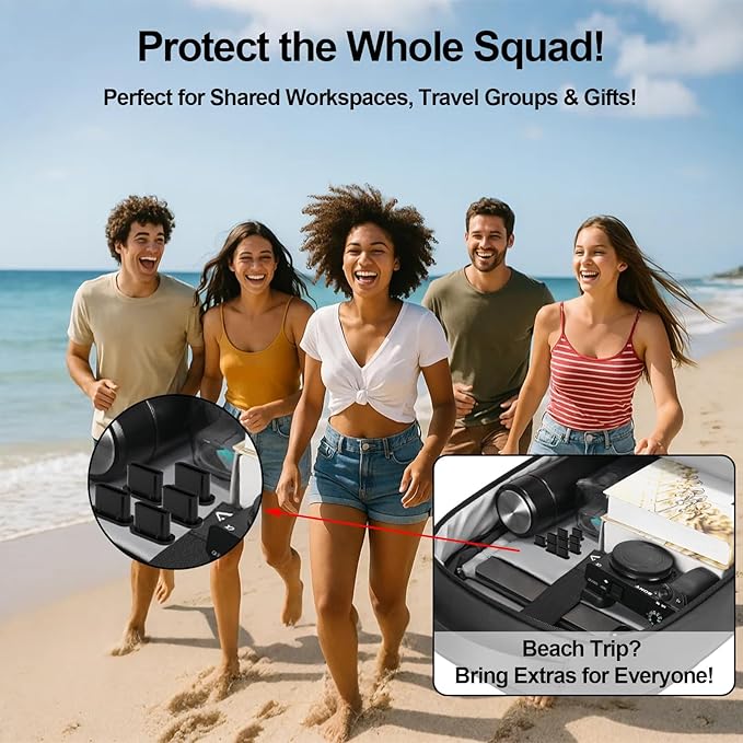 USB C Dust Plugs [36-Pack] -Anti Dust Plug Cover Charging Silicone Port Covers with Cleaning Brush Universal Type-C Protector for All USB C Devices