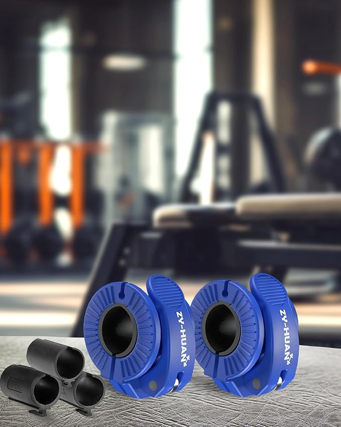 Pro Barbell Clips 1 inch Barbell Clamps 0.9-1.18inch Quick Release Weight Clips for Bars Multi-Size Adjustable Olympic Barbell Clamps