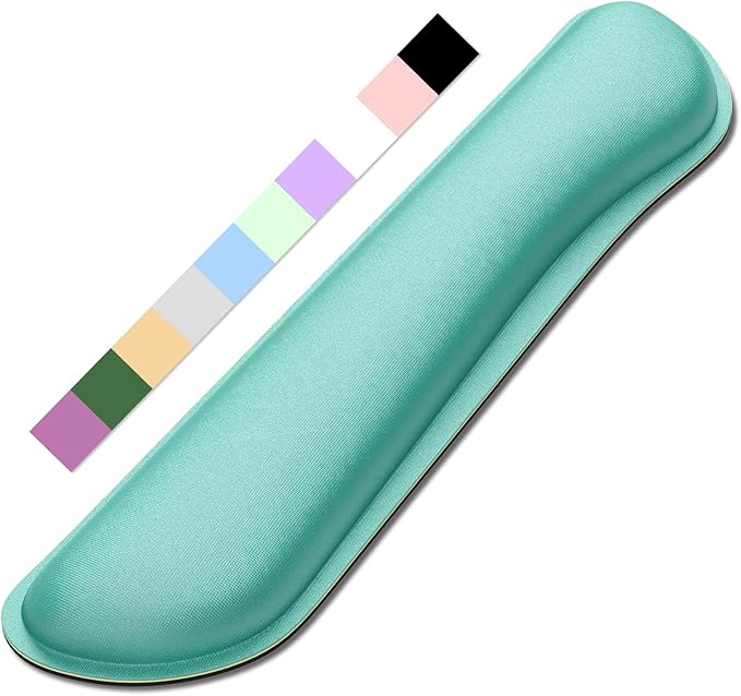 Dapesuom Enlarge Keyboard Wrist Rest Pad, Cute Memory Foam Wrist Rest for Computer Keyboard, Ergonomic Keyboard Mouse Wrist Support for Typing Pain Relief, Comfort for Office, Gaming, Laptop, Green