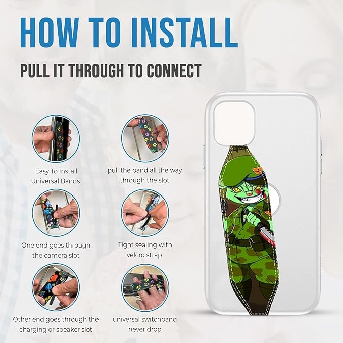 Universal Phone Grip Strap | Stretchable Phone Strap & Cell Phone Holder | Pack of 2 | Secure Hold for Busy Hands | Reversible & Durable Phone Hand Strap - Moon Sun & Turtle