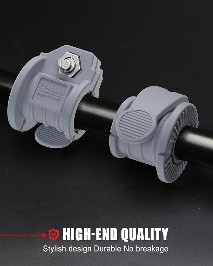 Barbell Clips 1 Inch Quick Release Weight Clamps 0.9-1.18inch Multi-Size Adjustable Olympic Clamps for Bars
