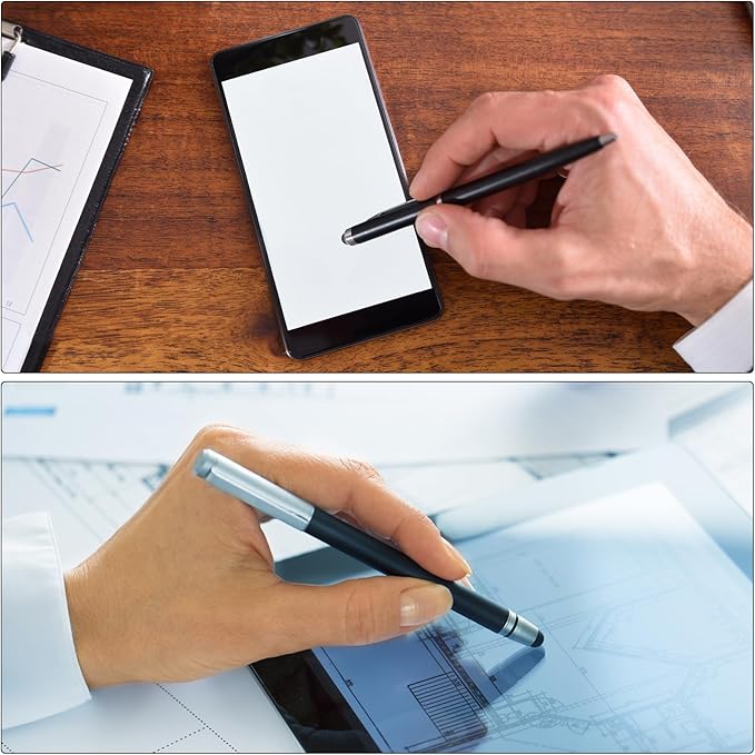 MECCANIXITY 4pcs Stylus Pens for Touch Screens Universal Capacitive Stylus Pencil Sensitivity for Phone Tablet Touch Screen Device,Black Sky Blue Silver White