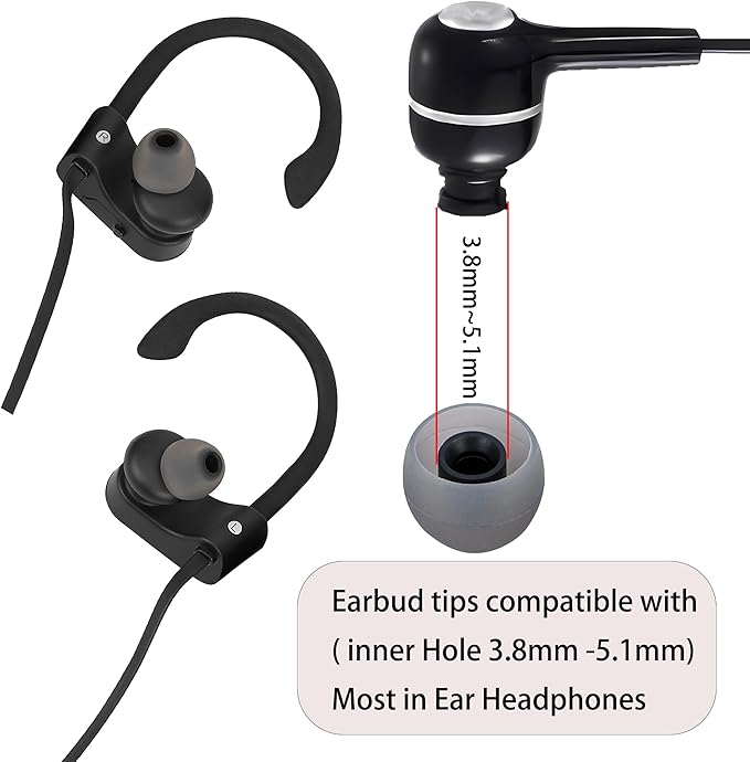 Silicone Replacement Earbud Tips Earbud Covers Eartips Fit Most in-Ear Earbuds - Image 3