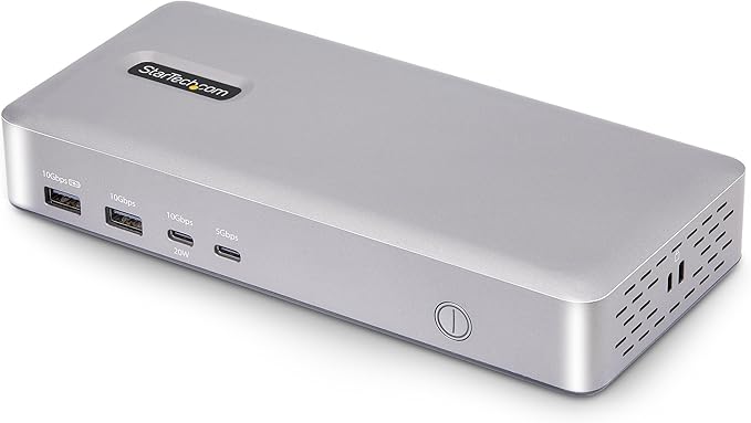 StarTech.com USB-C Docking Station (10-in-1, USB4), Up to 100W Charging for Laptop, 40Gbps Data Transfer, 2.5Gb Ethernet, Single 8K, Dual 4K Display, 6X USB (Not MacOS Compatible)