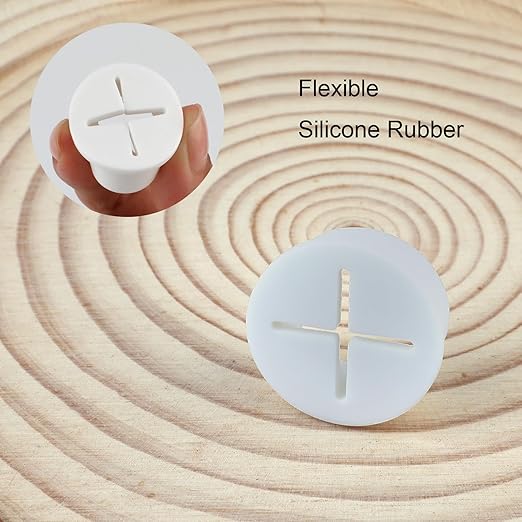 Desk Grommet,1 Inch Flexible Rubber Grommets, Silicone Cable Cord Grommet Wire Hole Cover for Desk, Table and Other Furnitures(12Pack)