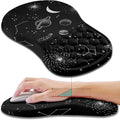 Hokafenle Ergonomic Mouse Pad Wrist Support, Wrist Rest Mousepad for Carpal Tunnel Pain Relief with Integrated Memory Foam Slope Massage Bulge (11.8x7.9 inch,Galaxy