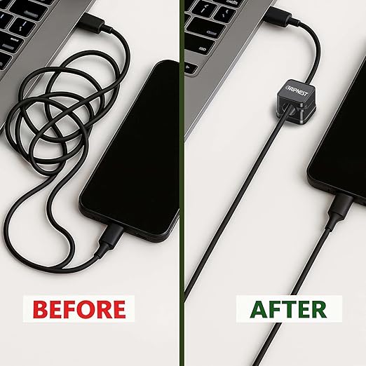 8 Pack Magnetic Cable Clips for Desk, Strong Adhesive Cord Organizer for Cable Management, Reusable Cord Management to Keep Wires Neat for Home, Office, Car & Nightstand