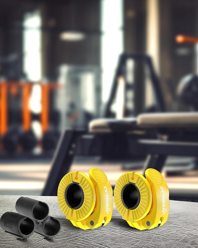 Pro Barbell Clips 1 inch Barbell Clamps 0.9-1.18inch Quick Release Weight Clips for Bars Multi-Size Adjustable Olympic Barbell Clamps