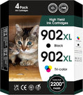 902XL 902 XL Ink Cartridge Compatible for HP 902 XL Ink Cartridges Compatible for HP OfficeJet Pro 6978 6958 6968 6962 OfficeJet 6970 6975 6960 6950 6954 6951 6956 6961 6963 6964 Printer(4PK)