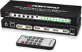 HDMI 2.0 Switch 4 Port with Audio Extractor – 4K@60Hz HDR10, Optical/AUX/ARC Audio Output, Auto-Switching for PS5/Xbox/Soundbar, Dolby Digital & DTS Support, Remote Included.