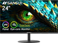 SANSUI Computer Monitor 24 inch IPS Eye Care 1080P Display HDMI,VGA Ports with 178° Viewing Angle/Frame-Less/Tilt/VESA Compatible for Office and Home
