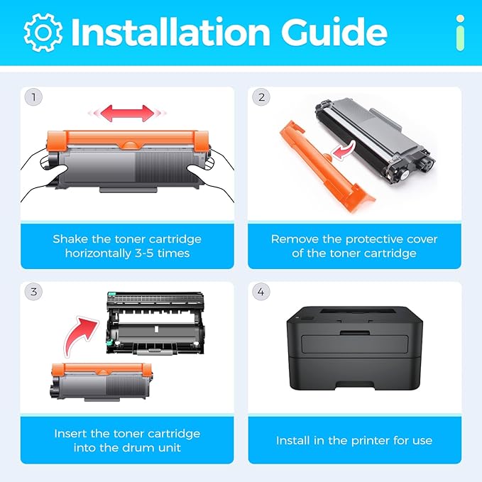 E310 Black Toner Cartridge 4-Pack Replacement for Dell E310 E310dw E514 E515 P7RMX PVTHG 593-BBKD Toner Compatible with Dell Wireless Monochrome E310dw E514dw E515dn E515dw Printer Ink All-in-One Copy