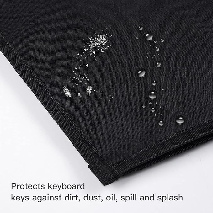 Logitech/Dell/Corsair/Havit/Redragon/Apple Magic Keyboard Dust Cover Pouch Case, Wireless/Wired Computer Gaming PC Keyboard Protector, Black