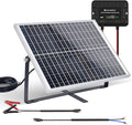 ECO-WORTHY 25W 12V Solar Battery Trickle Charger Maintainer, Waterproof Solar Panel + Adjustable Mount Bracket + Upgrade Charge Controller for 12V Batteries Cars RV Boat Motorcycle Marine