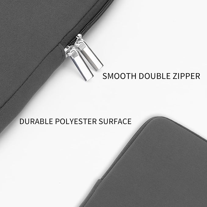 RAINYEAR 13 Inch Laptop Sleeve Compatible with 13.3" MacBook Air/Pro M1 M2 M3 M4 A3240 A3113 A2681 A2337 A1932 A2179 A2338 A1706 A1708 Carrying Bag Protective Cover Soft Case (Gray, Upgraded Version)