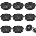 8 Pcs Cable Grommet, Snap Bushing 1-3/4" (45 mm) Mounting Diameter, Flexible Petal-Shaped Buckle Round Nylon Desk Grommet for Wires Through Countertop Cord Organizer and Protection, Black
