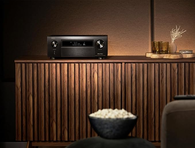 Denon AVR-X6800H 11.4 Channel 8K Receiver with 3D Audio and Dolby Atmos with a 1 Year Amber Protection Extension (2023), Black